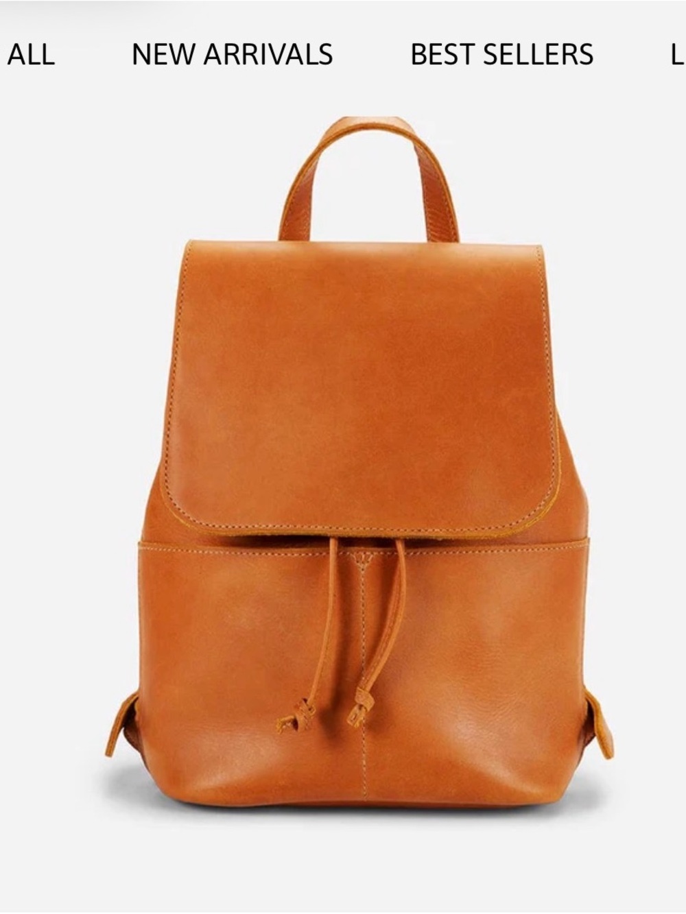 Parker Clay Abby Drawstring Backpack in Rust Brown